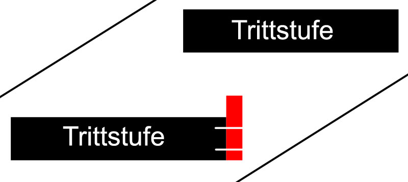 Treppenstufe-Brett-Babyschutz